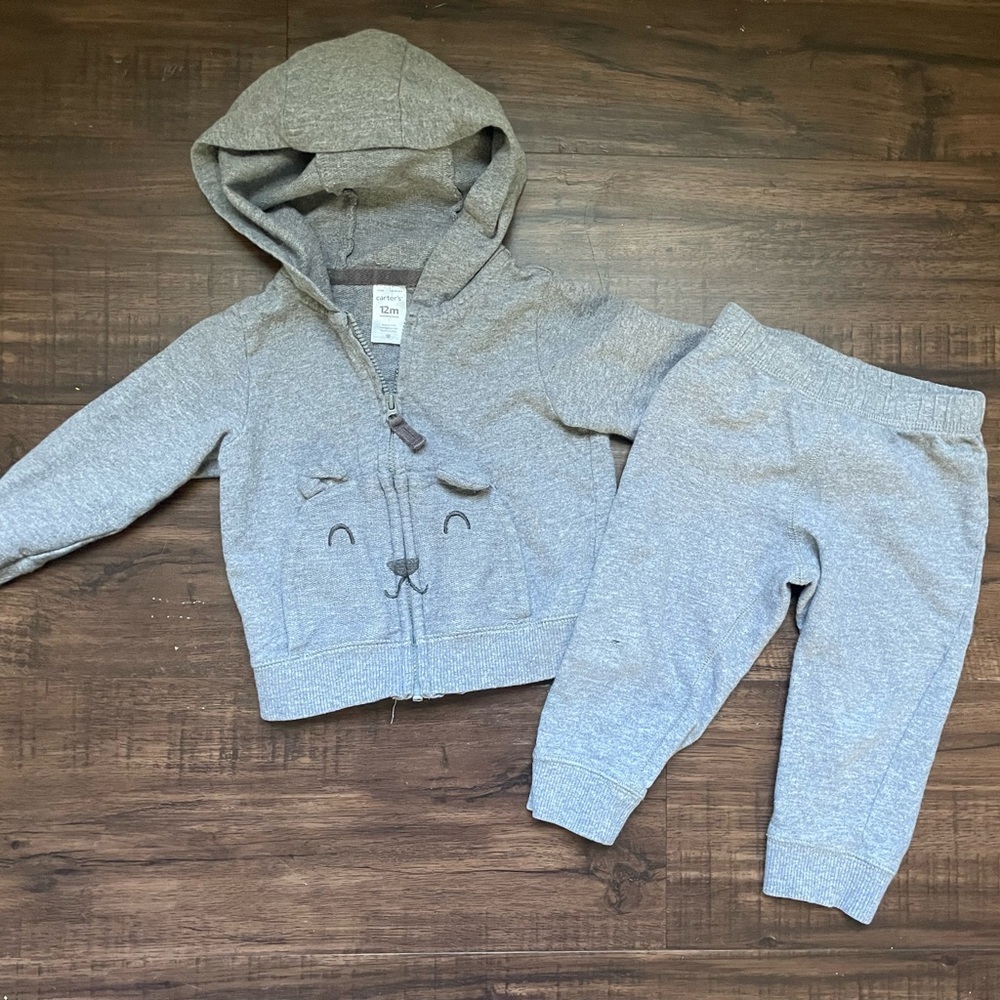 12M grey Carter’s sweatsuit/jogger
